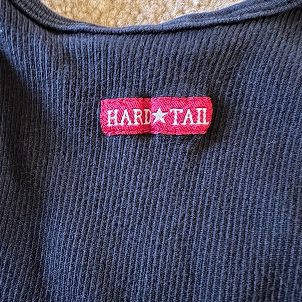Hard Tail Black Ribbed Tank Top - Picture 3 of 7